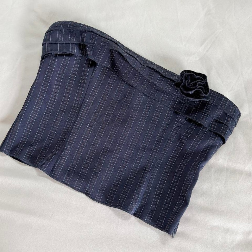 motel pinstripe‎ corset top size xs